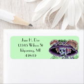 Gothic Skeleton Muertos Retouradreslabels Etiket (Insitu)