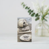 Gothic Skeleton On Beach Visitekaartje (Staand voorkant)