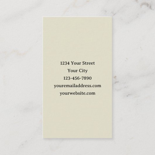 Gothic Skeleton On Beach Visitekaartje (Achterkant)