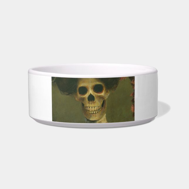 Gothic Skeleton Pet Bowl Voerbakje (Voorkant)