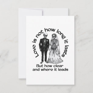 Gothic Skeleton RSVP-kaart - Tot de dood ons schei RSVP Kaartje