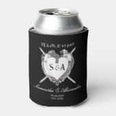 Gothic Skeleton Skull Heart Black Wedding Blikjeskoeler (Blikje Voorkant)