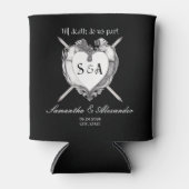 Gothic Skeleton Skull Heart Black Wedding Blikjeskoeler (Voorkant)