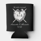 Gothic Skeleton Skull Heart Black Wedding Blikjeskoeler (Achterkant)
