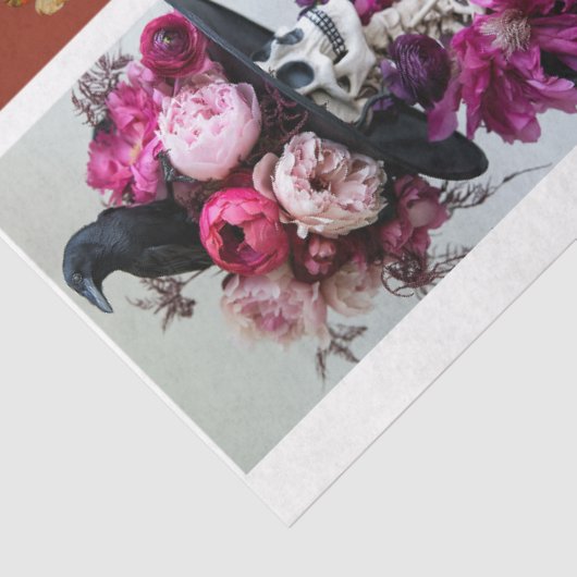 Gothic Skeleton Skull Junk Journal Decoupage Tissuepapier (Detail)