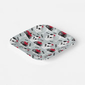 Gothic Skeleton Skull Party Cake Bats Spiers Papieren Bordje (Gebogen)