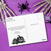 Gothic Skeleton Skull Trick or treat Halloween Briefkaart