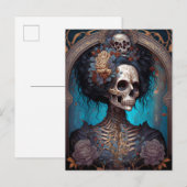 Gothic Skeleton Skull Woman Gothic Briefkaart (Voorkant / Achterkant)