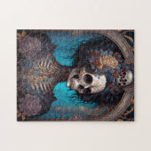 Gothic Skeleton Skull Woman Gothic Legpuzzel (Horizontaal)