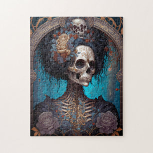 Gothic Skeleton Skull Woman Gothic Legpuzzel