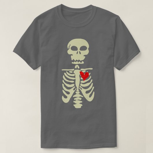 gothic skeleton Valentijnsdag T-shirt (Design voorkant)