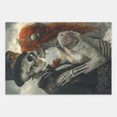 Gothic Skeleton Voorstel, Huwelijk, Huwelijksreis Inpakpapier Vel (Voorkant 2)