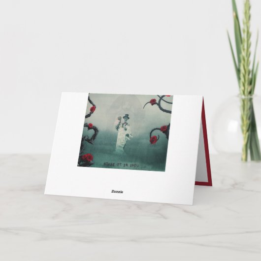 Gothic Skeleton Weddenschap houdt van je om te ste Kaart (Achterkant)