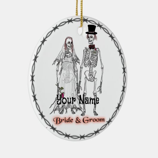 Gothic Skeleton Wedding Ornament (Rechts)