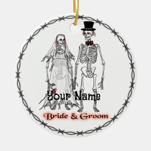 Gothic Skeleton Wedding Ornament (Voorkant)