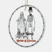 Gothic Skeleton Wedding Ornament (Links)