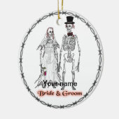 Gothic Skeleton Wedding ornamenten (Links)