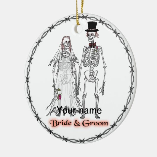 Gothic Skeleton Wedding ornamenten (Links)