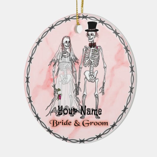 Gothic Skeleton Wedding ornamenten (Links)