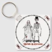 Gothic Skeleton Wedding sleutelhanger (Voorkant)