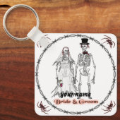 Gothic Skeleton Wedding sleutelhanger (Voorkant)