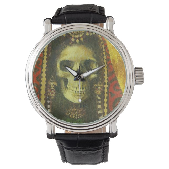 Gothic Skeleton Witch Watch Horloge (Voorkant)