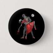 Gothic Skeletons Dansend Ronde Button 5,7 Cm (Voorkant)