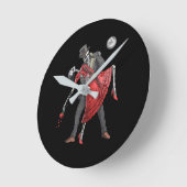 Gothic Skeletons Dansend Ronde Klok (Hoek)