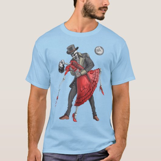 Gothic Skeletons Dansend T-shirt (Voorkant)