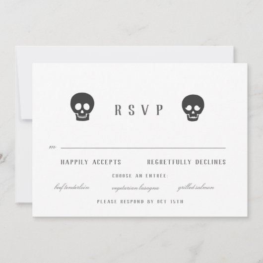Gothic Skeletons Invitation Kaart (Voorkant)