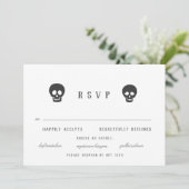 Gothic Skeletons Invitation Kaart (Staand voorkant)