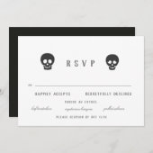 Gothic Skeletons Invitation Kaart (Voorkant / Achterkant)