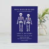 Gothic Skeletons Invitation Kaart (Staand voorkant)