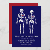 Gothic Skeletons Invitation Kaart (Voorkant / Achterkant)