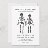 Gothic Skeletons Invitation Kaart (Voorkant)