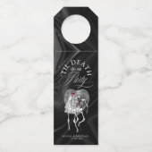 Gothic Skeletons 'Til Death Party Burgundy ID866 Flessenhanger (Voorkant)