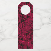 Gothic Skeletons 'Til Death Party Burgundy ID866 Flessenhanger (Achterkant)