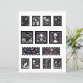 Gothic Skull and Bugs Scrapbook Ephemera stempels  (Staand voorkant)