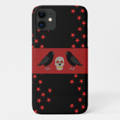 Gothic Skull and Guardian Ravens Halloween Case-Mate iPhone Case (Achterkant)