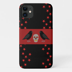 Gothic Skull and Guardian Ravens Halloween Case-Mate iPhone Case