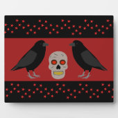 Gothic Skull and Guardian Ravens Halloween Fotoplaat (Voorkant)