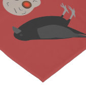 Gothic Skull and Guardian Ravens Halloween Korte Tafelloper (Hoek)