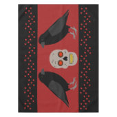 Gothic Skull and Guardian Ravens Halloween Tafelkleed (Voorkant)