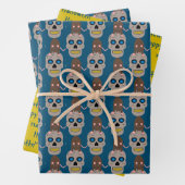 Gothic Skull and Rat Halloween Custom Inpakpapier Vel (In situ)