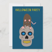 Gothic Skull and Rat Halloween Custom Kaart (Voorkant)
