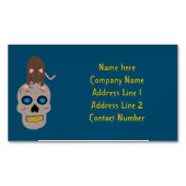 Gothic Skull and Rat Halloween Custom Magnetisch Visitekaartje (Voorkant)