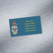 Gothic Skull and Rat Halloween Custom Magnetisch Visitekaartje (Voorbeeld)