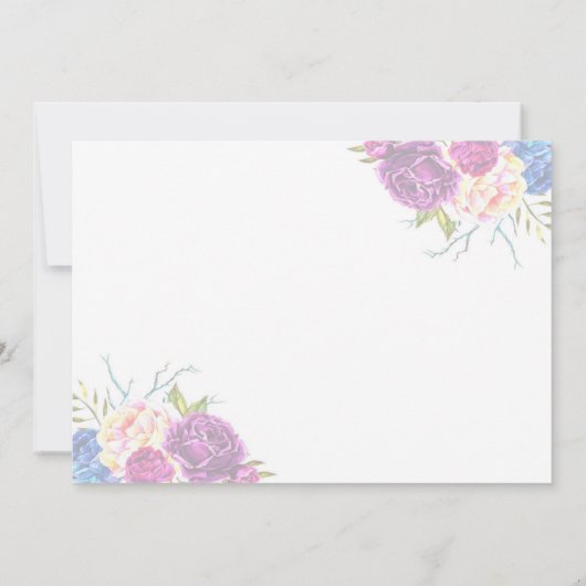 Gothic Skull and Rozen Moederdag Card (Achterkant)