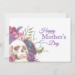 Gothic Skull and Rozen Moederdag Card