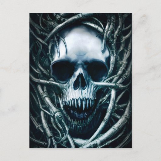 Gothic Skull Art: Creepy Death Metal Sigil Briefkaart (Voorkant)